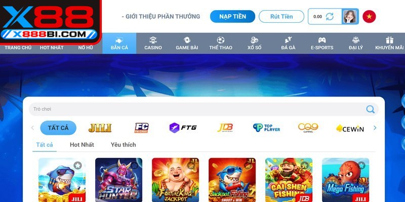 Bắn cá tại X88 mang đến trải nghiệm săn thưởng đại dương kịch tính