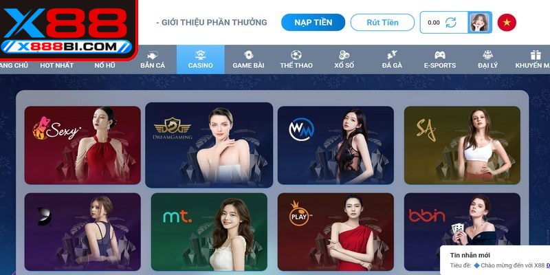 Casino X88 là điểm đến giải trí đổi thưởng trực tuyến hàng đầu châu Á
