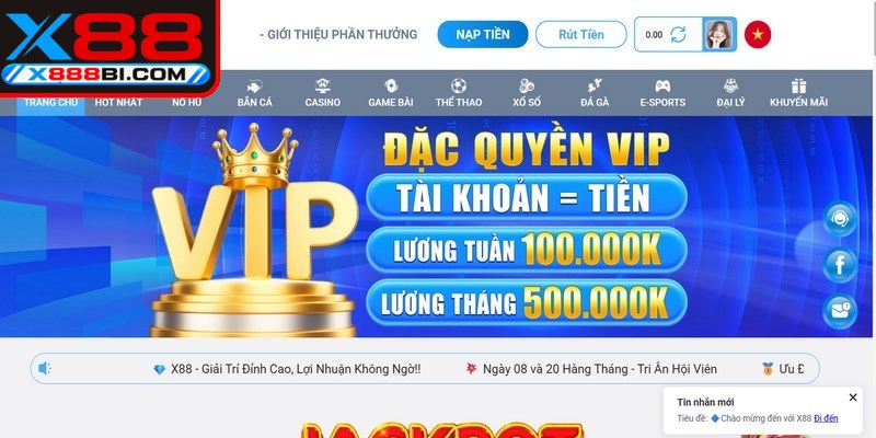 Đăng nhập X88 mang lại nhiều ưu đãi đặc quyền cho thành viên
