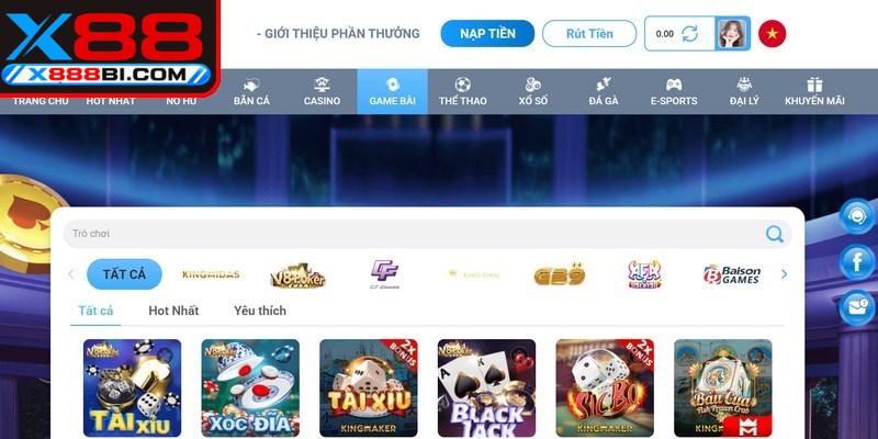 Khám phá không gian sảnh game bài ấn tượng tại nhà cái X88