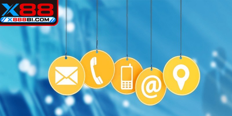 Liên hệ X88 qua hotline, live chat hay email giúp người chơi giải quyết sự cố